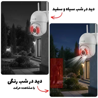 دوربین مداربسته تحت شبکه اسپیددام اسفیورد مدل Z319 با سنسور تصویر 3 مگاپیکسل، اتصال سیم‌کا 102863207