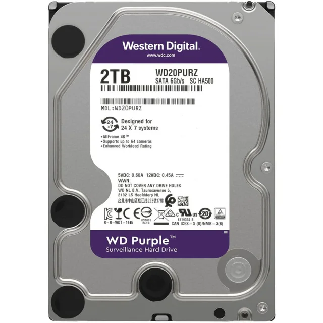 هارددیسک اینترنال وسترن دیجیتال مدل Purple WD20PURZ ظرفیت 2 ترابایت 102882809